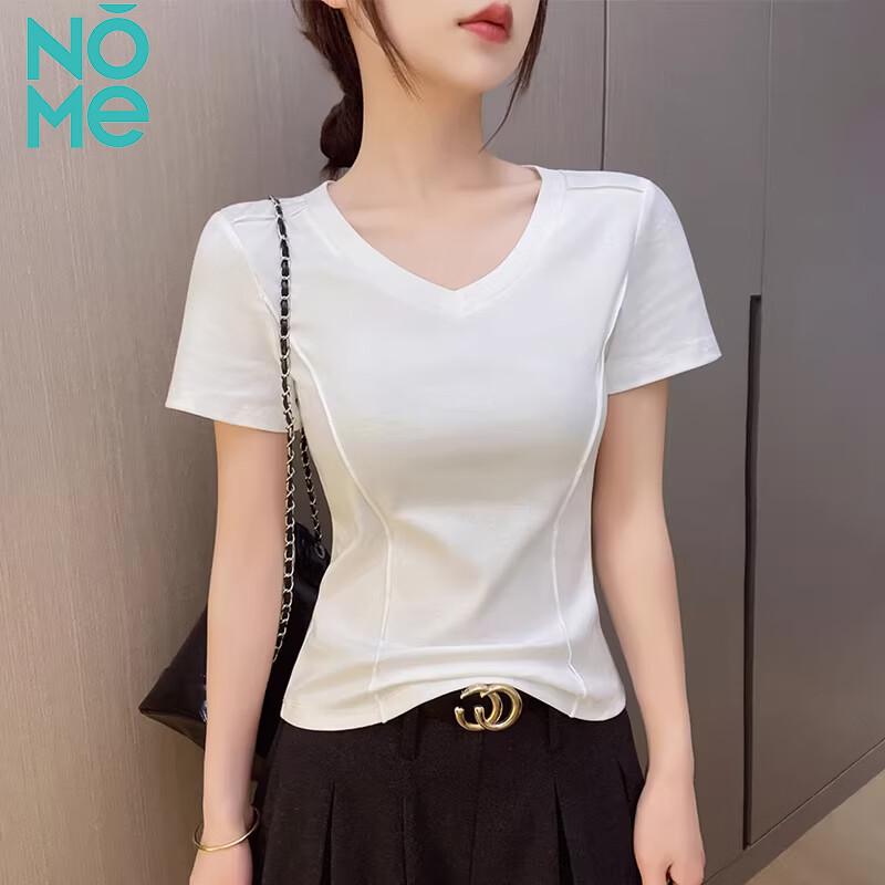 NOMe V-Neck Slim Fit Short Sleeve T-Shirt L