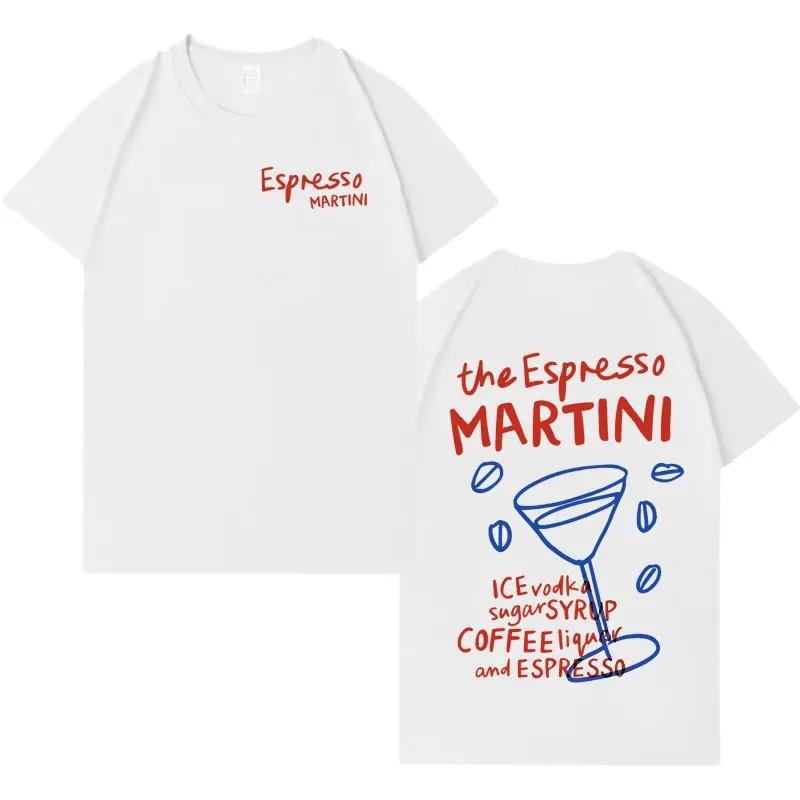 Espresso Martini Drinking Graphic TShirt  Mens StressRelief Aesthetic Trendy Casual Hip Hop 100 Cotton Oversized Vibrant
