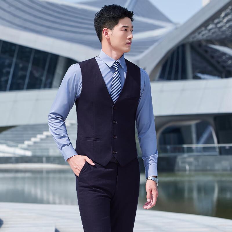 Troyman Professional Striped Suit Vest