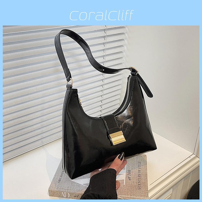 Vintage French Underarm Bag Pu Leather Crossbody For Daily Work And Casual Wear
