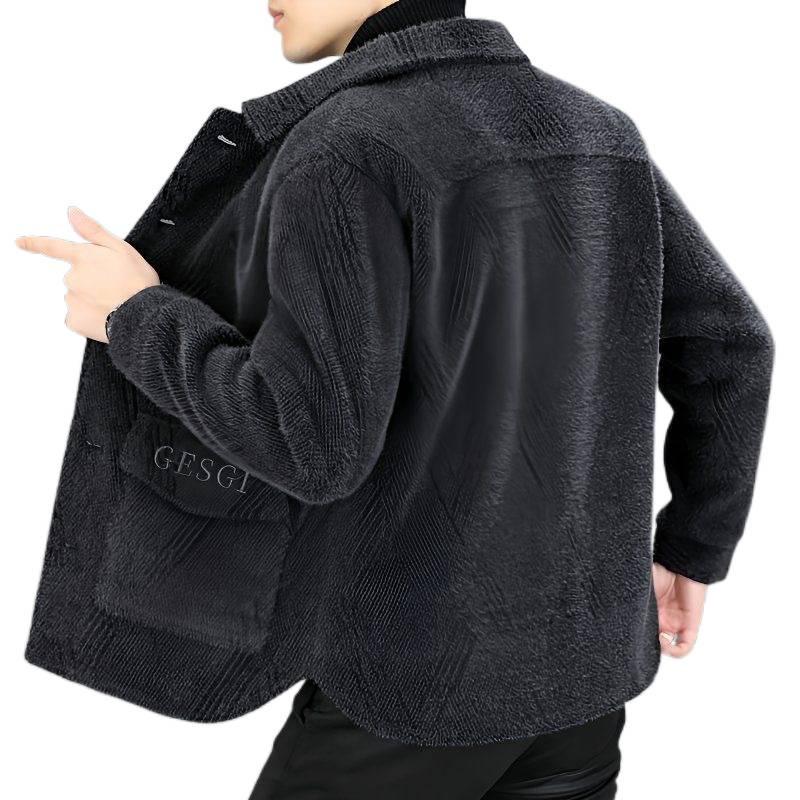 Men's Short Jackets: Plus Velvet, Thickened Windbreakers, New Wool Coats, Casual Lapel Woolen Coats for Autumn and Winter