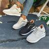 Women's Wide Width Platform Sneakers, Lace-Up Athletic Casual Shoes, Summer Wholesale Walking Shoes In Stock