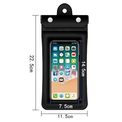 Inflatable Floating Touch Screen Mobile Phone Waterproof Bag Three-Layer Sealed Hook And Loop Three-Fold Airbag Waterproof Mobil