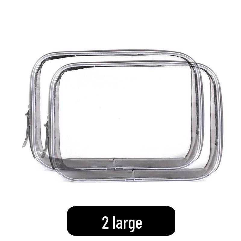 Large Capacity Waterproof Transparent Makeup Bag - Portable Toiletry Organizer for Travel
