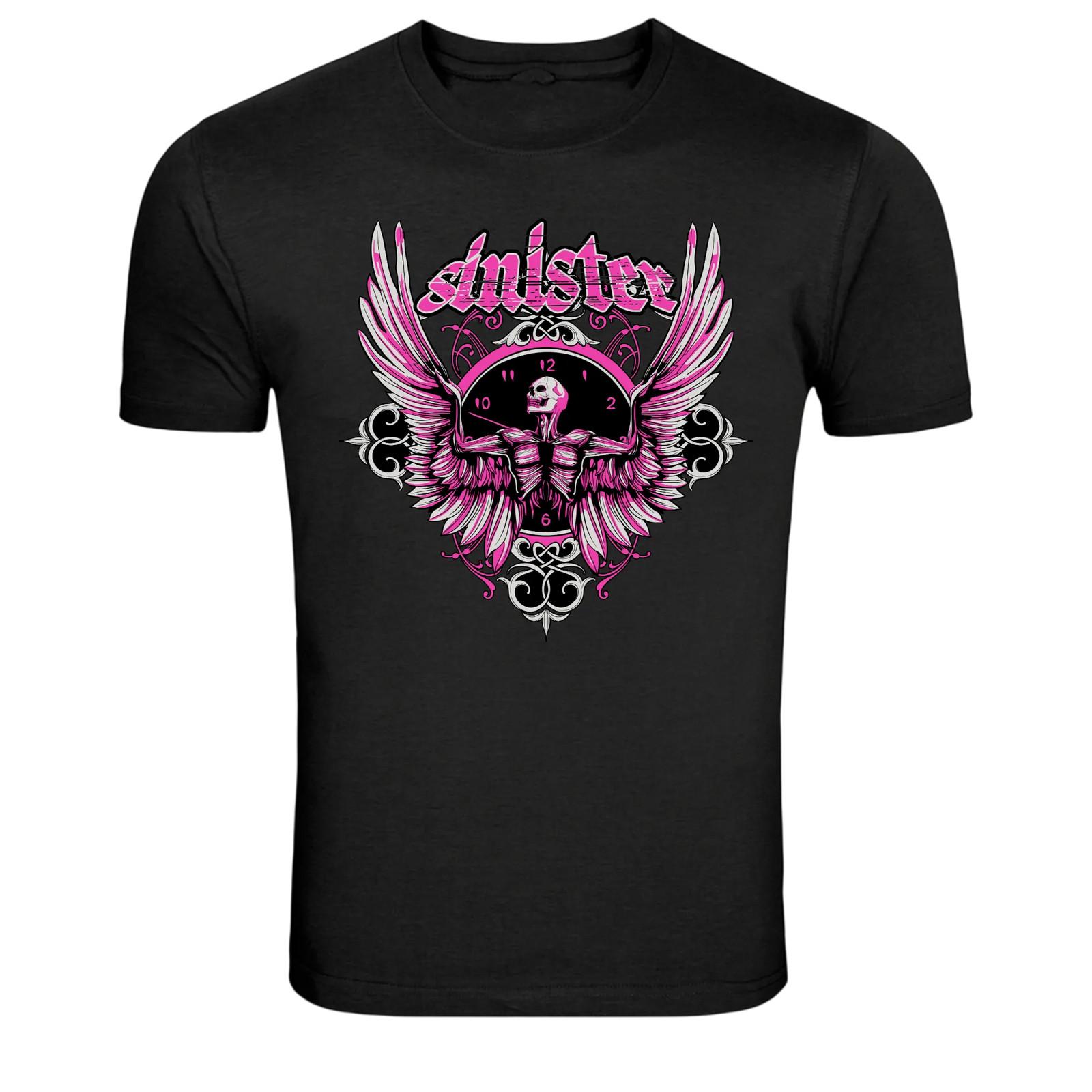 Sinister Skeleton Wings Dark Gothic Graphic T-Shirt XL