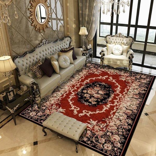 European Style Living Room Carpet Sofa Coffee Table Carpet Large-area Bedroom Bedside Carpet
