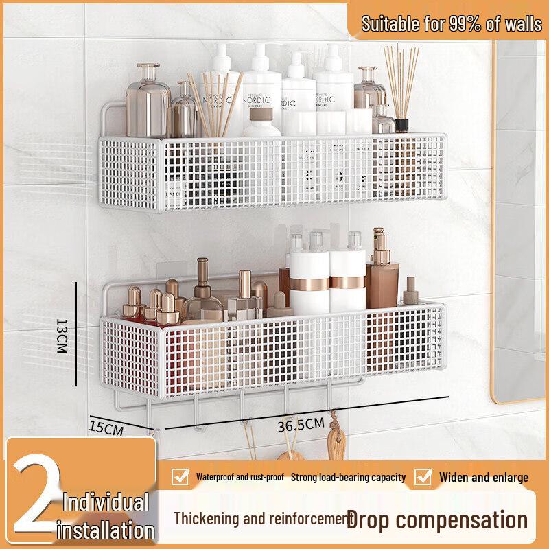 LIEI No-Drill Wall-Mounted Bathroom & Kitchen Storage Shelf