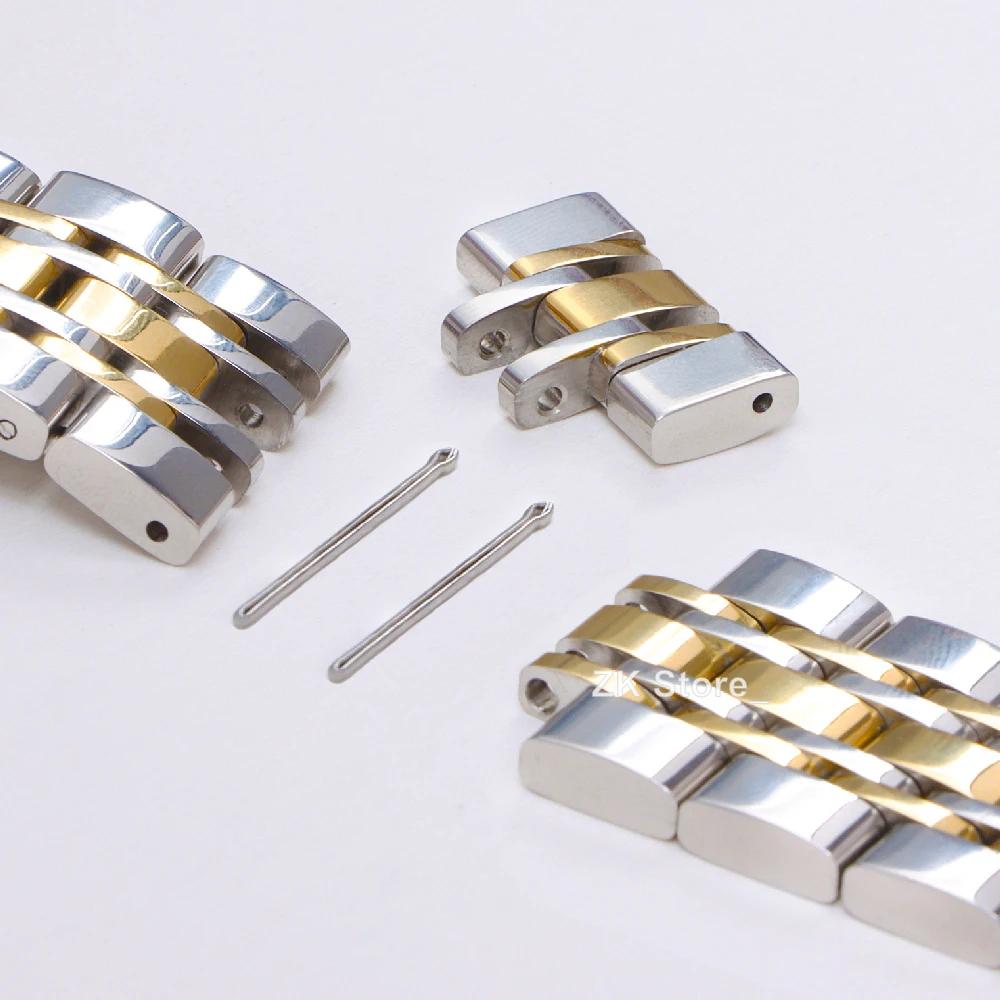 Edelstahl Uhrenarmbänder mit gebogenem Ende 22mm 20mm 18mm 16mm 14mm Armband für Herren Damen Uhrenarmbänder Butterfly-Verschluss Handgelenkgürtel