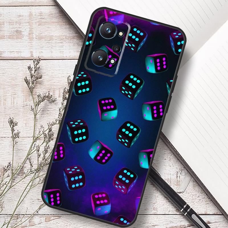Dices Poker Casino For Realme C75 C67 C61 C55 C53 C51 C21Y C25S GT 7 5 6 Pro GT 6T 10 11 12 13 14 Pro Plus Case