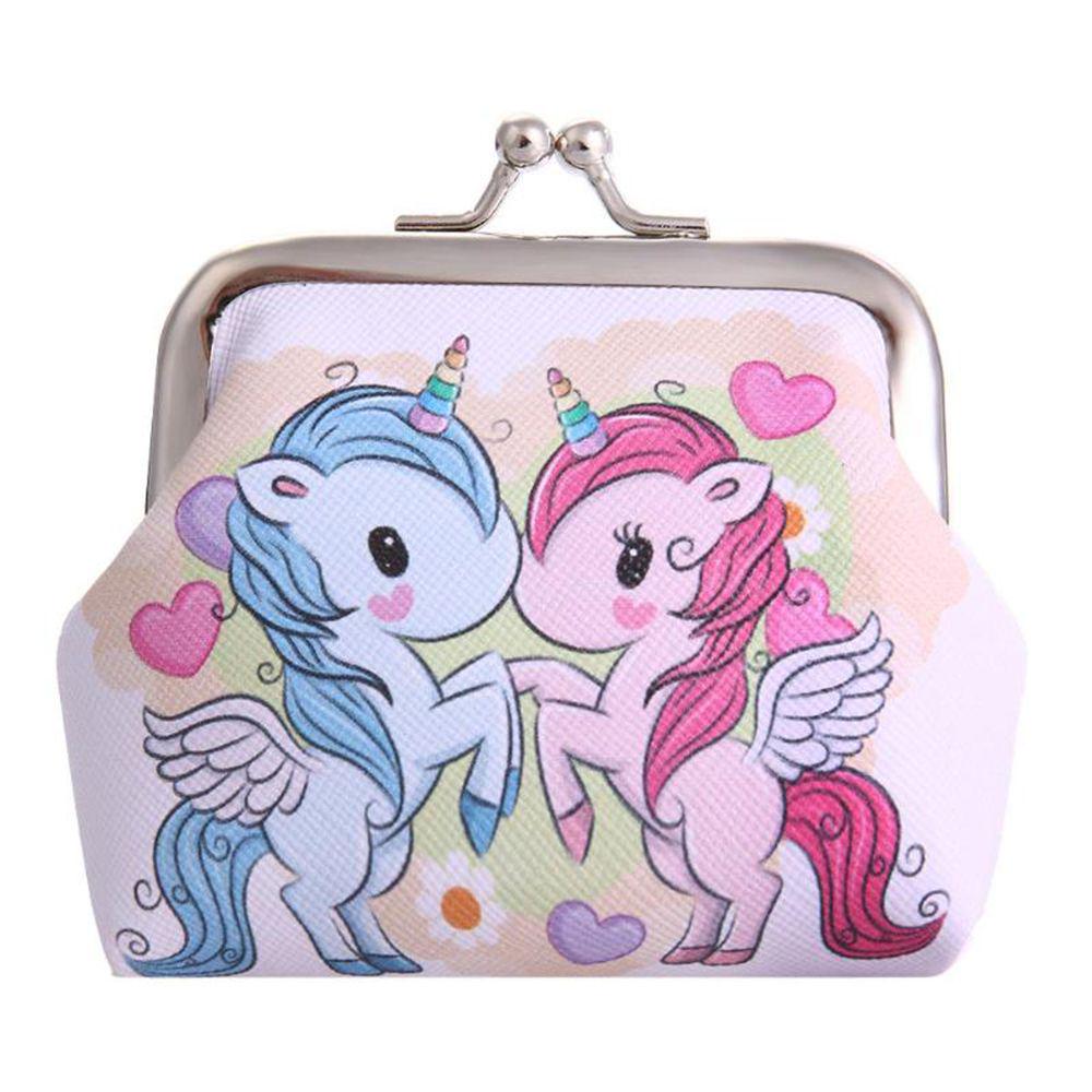 Women's Wallet Mini Unicorn Wallet Card Holder Case Coin Purse Clutch Change Bag Children's Wallets Change Holder Bags