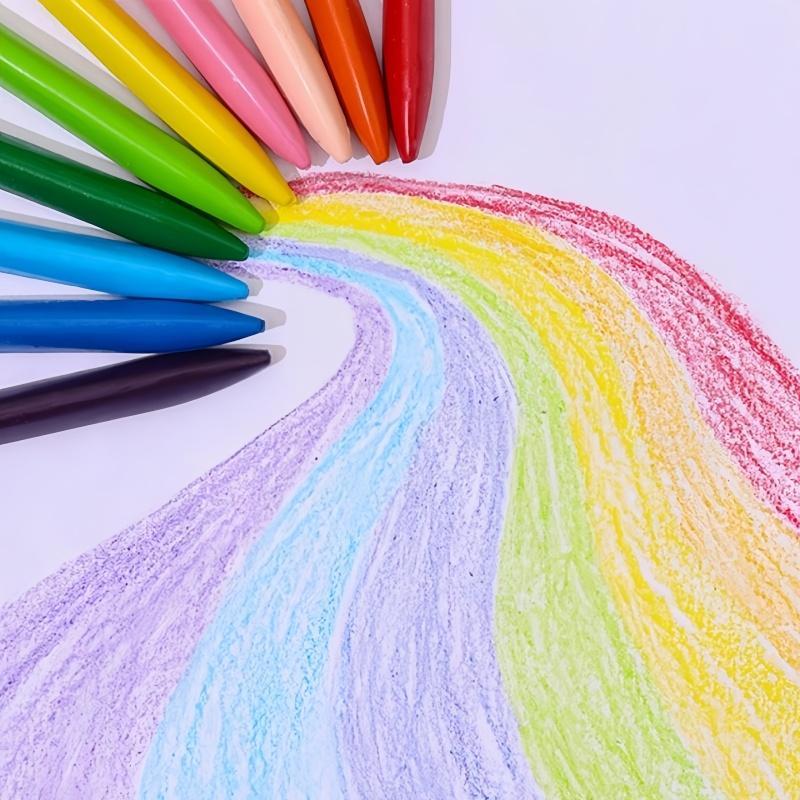 1 Set Med 12 /24/36 Blandade Plastkritor, Lättatt Tvätta Och Raderbara Multifunktionella Kritor, Perfekt För Teckning