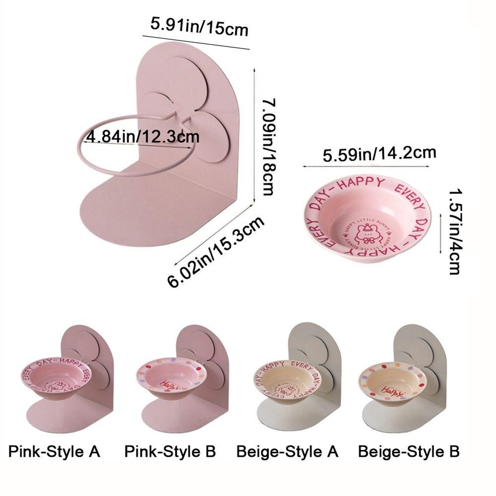 Protects Cervical Ceramic Cat Bowl Adjustable Height Pet Feeding Dish  for Cat and Dog