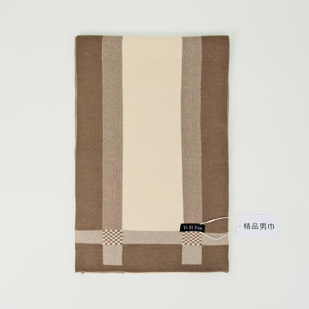 Men's Classic Winter Scarf Cashmere Feel Winter Scarves Long Formal Soft Scarf for Men Casual Scarves Luxuriously Plaid Scarf