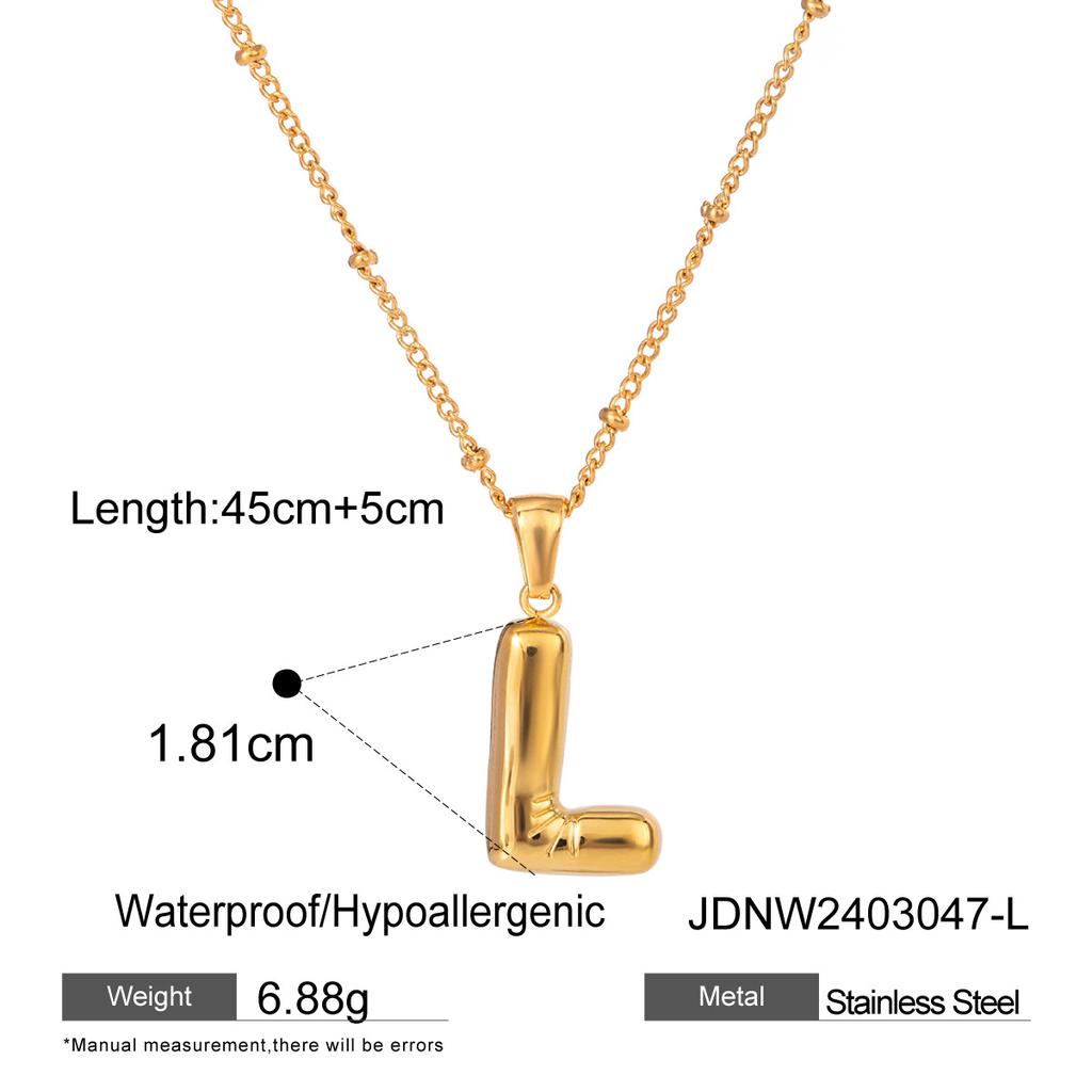 Stainless Steel Letter Necklace Pendant, High-end Collar Chain, Titanium Steel Jewelry for The Neck.