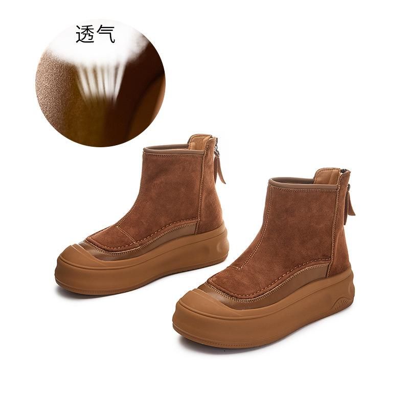 Winter New Retro Martin Boots Women's 2025 Thick-soled Velvet Thermal Short Boots Casual Versatile Boots Heightening Women's Boots