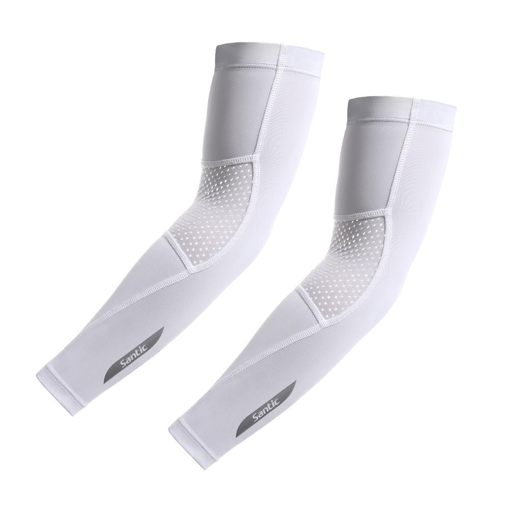 Santic Sports Arm Compression Sleeves New Summer UV Protection Basketball Football Baseball Running Cooling Arms Protective Gear M