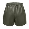 Kunstleder-Shorts für Damen, gerade, lockere Hose, dünne PU-Shorts, Sommer-Freizeitkleidung