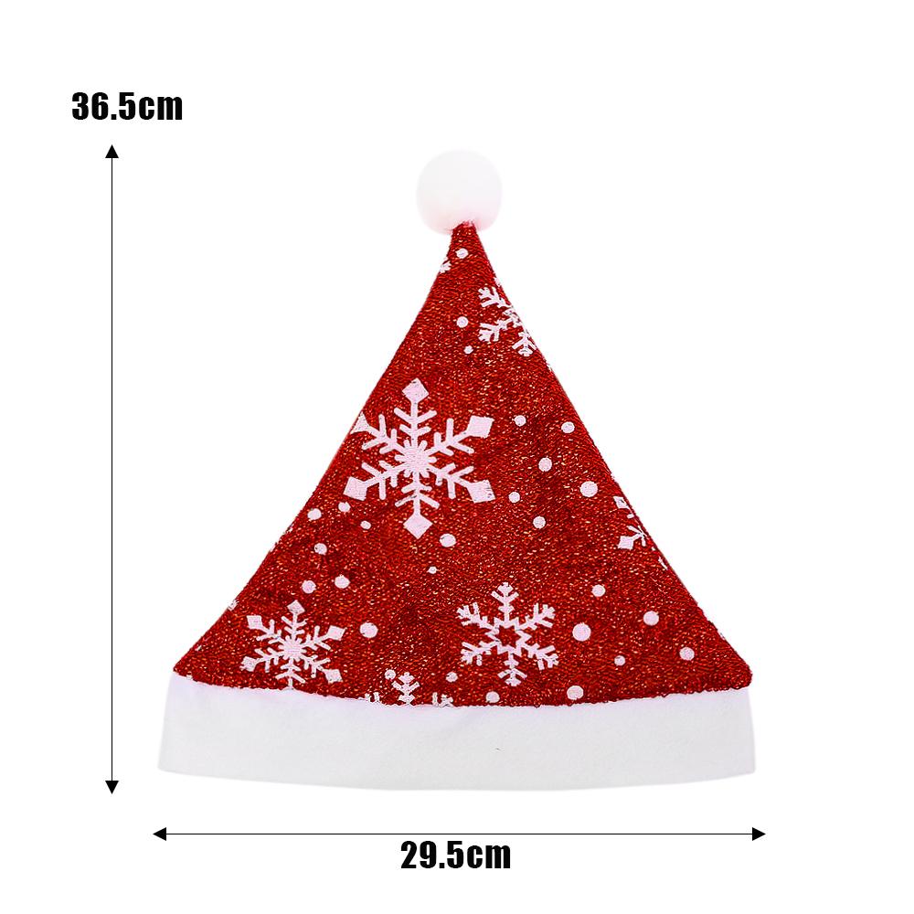 

1-10 шт. Красочные рождественские шапки Милые блестящие снежинки Радужная красная шапка Санта-Клауса Рождественские шапки для новогодней вечеринки Домашние украшения 10pcs вино красного