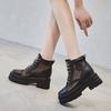 New inner heightening Martin boots summer retro boots short boots big yellow boots small man