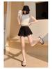 Women's Summer High-Waist Lace Sports Shorts - Casual, Loose, A-line, Wide-Leg, Three-Quarter Pants