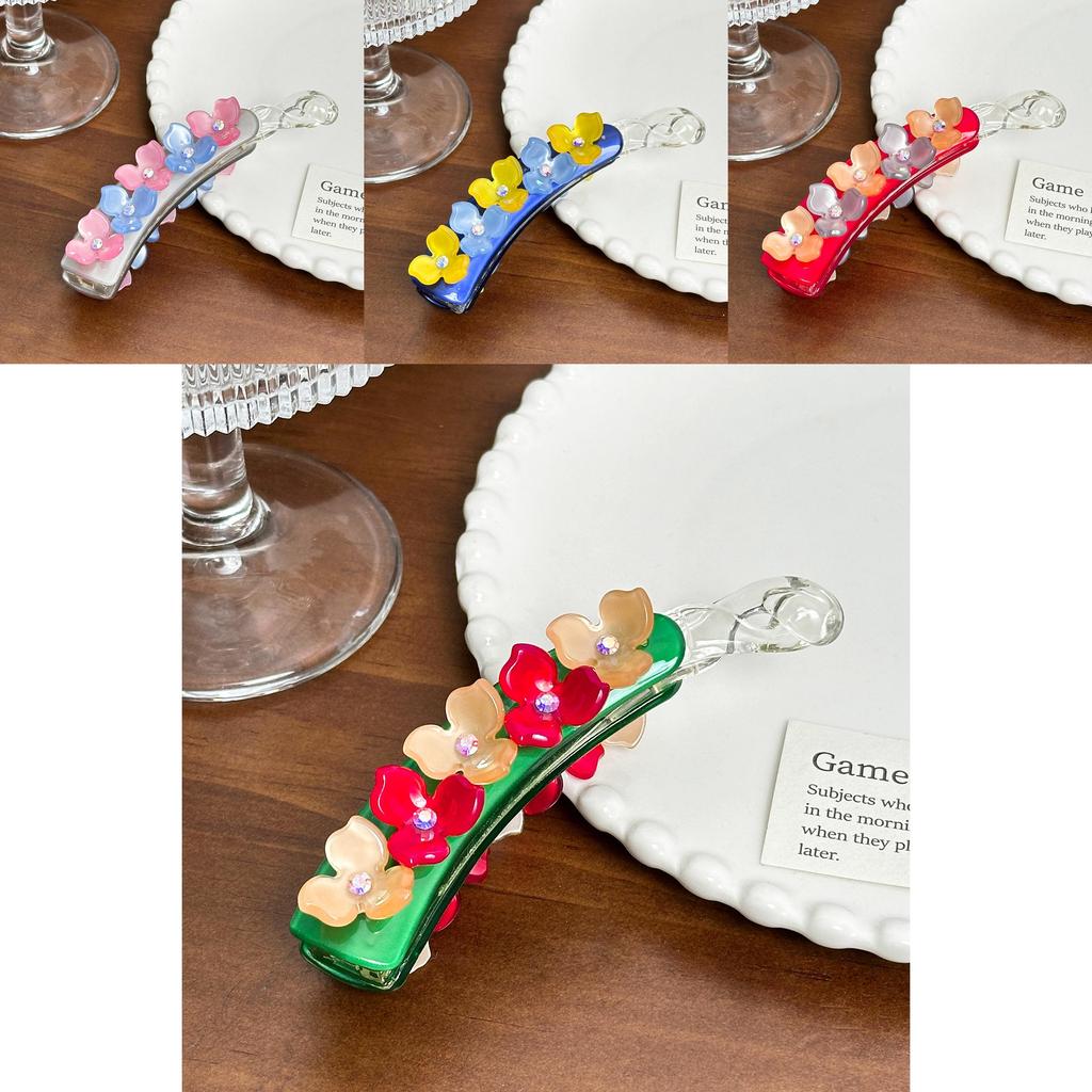 Dowe Fashionable Acetate Hair Claw Clip With Sparkling Rhinestones For Effortless Style