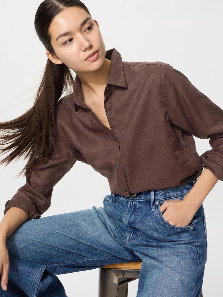 Uniqlo Premium Linen Shirt  Long Sleeve 
