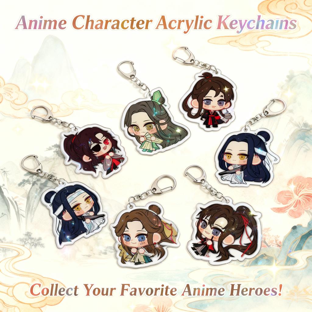 Tian Ci Xie Lian Acrylic Keychain Pendant Novel Anime Merchandise Figure Stock Available Handmade Collectible Present designed for Fans