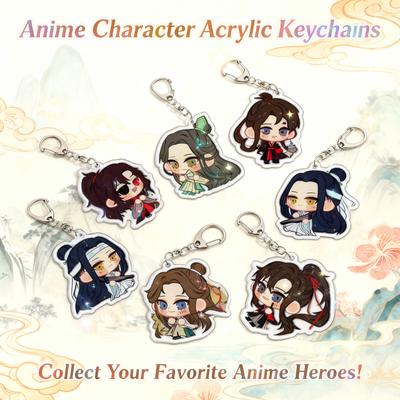 Tian Ci Xie Lian Acrylic Keychain Pendant Novel Anime Merchandise Figure Stock Available Handmade Collectible Gift Fans for Carry Mini Lightweight