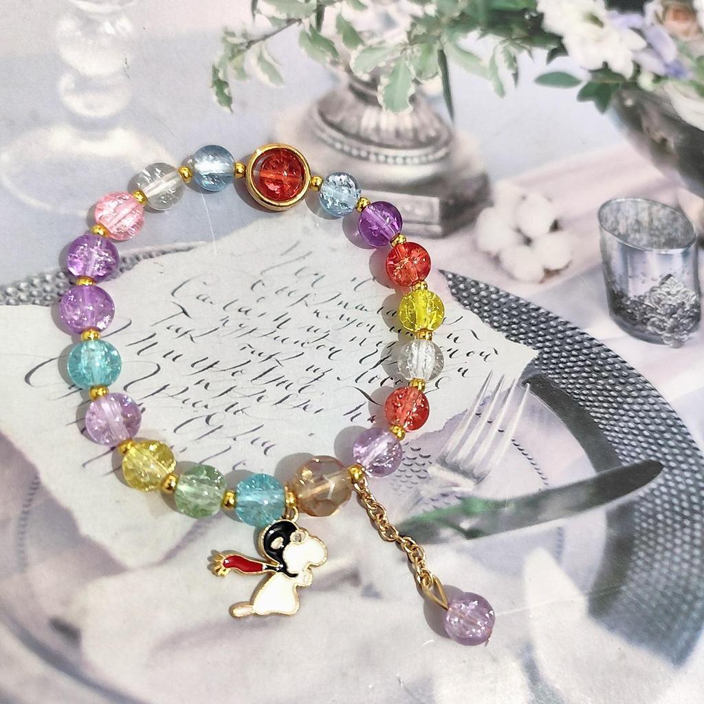 Kuromi Colorful Popcorn Crystal Beaded Bracelet - Christmas Hot Sale for Students & Besties