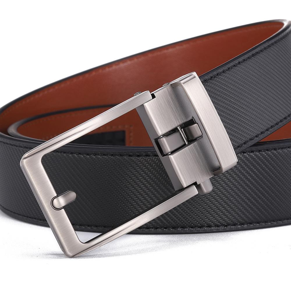 Men's Genuine Leather Belt with Automatic Buckle - High-End Fashion Casual Waistband
