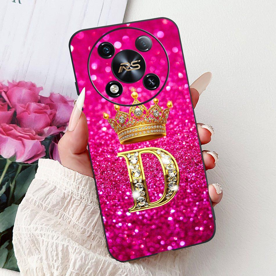 For ITEL RS4 2025 Fashion Crown Letter Phone Case For Itel RS4 S666LN Black Silicone Soft TPU Cases Bumpers