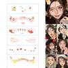 Cartoon Pattern Water Transfer Tattoo Decals Disposable Facial Stickers Lovely Removable Body Art Ornaments Waterproof Temporar