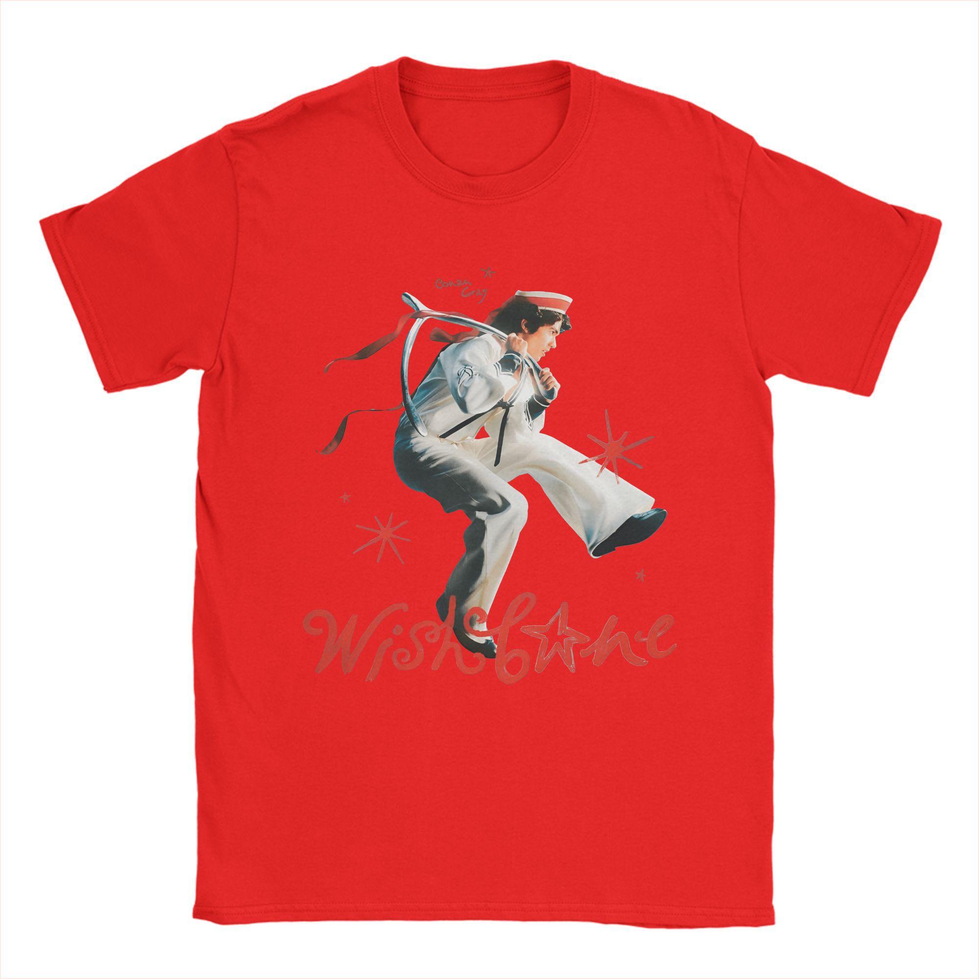 Men T-Shirts Conan Gray Wishbone Album Hipster Pure Cotton Tee Shirt Short Sleeve T Shirts O Neck Clothes 6XL S