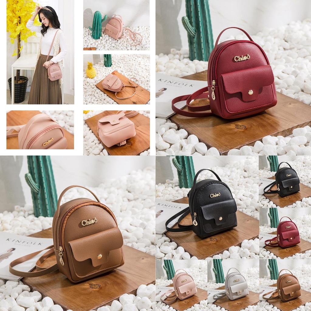 Stylish Girls' Pu Leather Travel Backpack Handbag With Adjustable Shoulder Straps