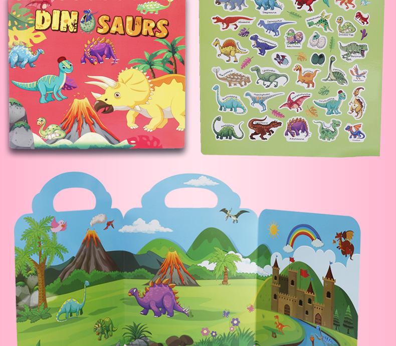 Cross-Border DIY Children's Sticker Activity Book - Early Education & Focus Training with Removable, Reusable Stickers