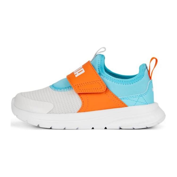 

New PUMA Anti Slip Wear Resistant Low Top Kids Lifestyle Shoes White Blue Orange Kids 389135-01 31