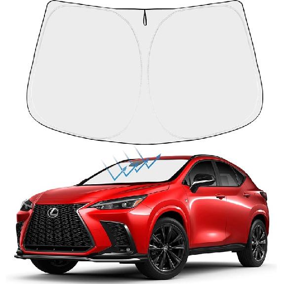 Proadsy 2025 Upgrade Front Windshield Sun Shade Foldable RAV4 Sunshade Protector Fit -2025 RAV-4 SUV Crossover, TRD Off-Road, LE XLE Premium Limited