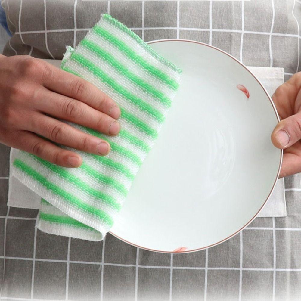 

Thickening Thickened Dish Towel Bamboo Fiber Cleaning Cloth New Non-stick Cleaning Towel