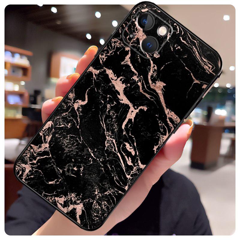 Teal Blue Gold Agate Marble Case For iPhone 14 Pro Max 16 15 11 12 13 17 Pro Max mini 15 16 Plus 16e 17 Air Phone Cover