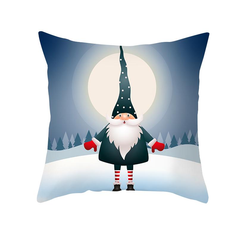 Christmas Cushion Cover Gnome Santa Sleigh Sofa Pillowcase  Decorations Navidad