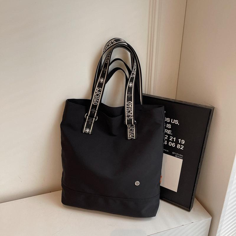 Literary And Fashionable Canvas Big Bag, Summer Large-Capacity Tote Bag, Versatile Commuter, Foreign Style Shoulder Bag Women