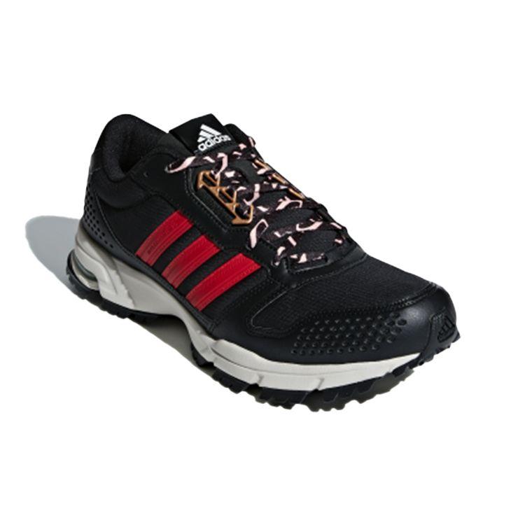 Adidas Marathon 10 TR CNY Lightweight Simple Synthetic Leather Fabric Non-Slip Low-Top Marathon Running Shoes Unisex Running Shoes Black Red BB6914