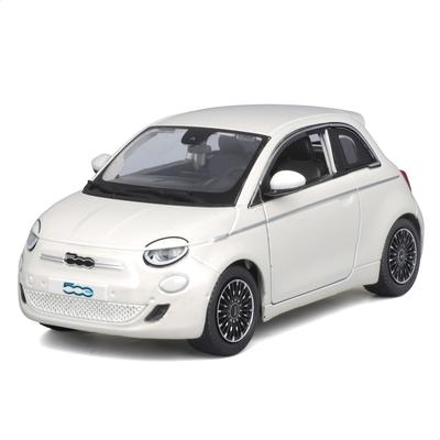 Bburago Scale Fiat 500e 2023 White Miniature Car Diecast Finished WT 1/24 / Car, Product, 18-21110