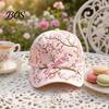 Cappello Estivo Cappellino da Baseball per Donna, Cappello con Ricamo Fiore Uccello, Leggero Traspirante Vestibilità Regolabile Giardinaggio Sole Primavera Esterno