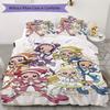 Magical DoReMi Pattern Bedding,Quilt Set Quilt Cover Pillowcase Home Birthday Gift(1 * duvet cover + 2 * pillowcase, without core)_lx