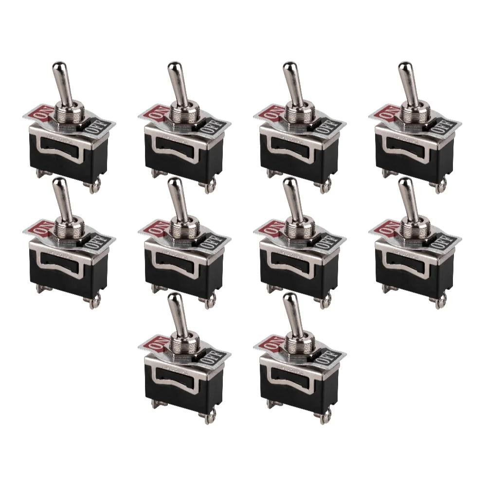 10PCS/5PCS Car Boat Rocker Toggle Switch Heavy Duty Rocker Toggle 2Pin Metal Boot Cap Cover SPST ON/Off Switch for Car RV Marine