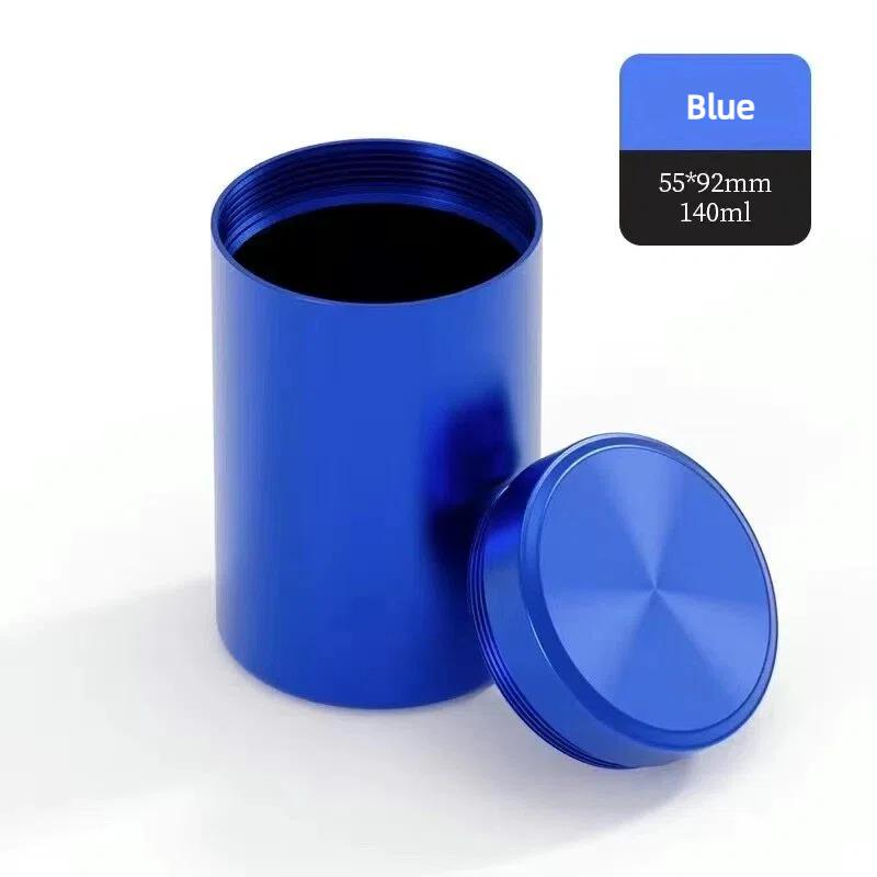 Luftdichte Geruchsdichte Teedose aus Aluminiumlegierung Mini Kräuter Vorratsbehälter Tragbarer Kaffee Aufbewahrungsbehälter Auslaufsichere Teedose