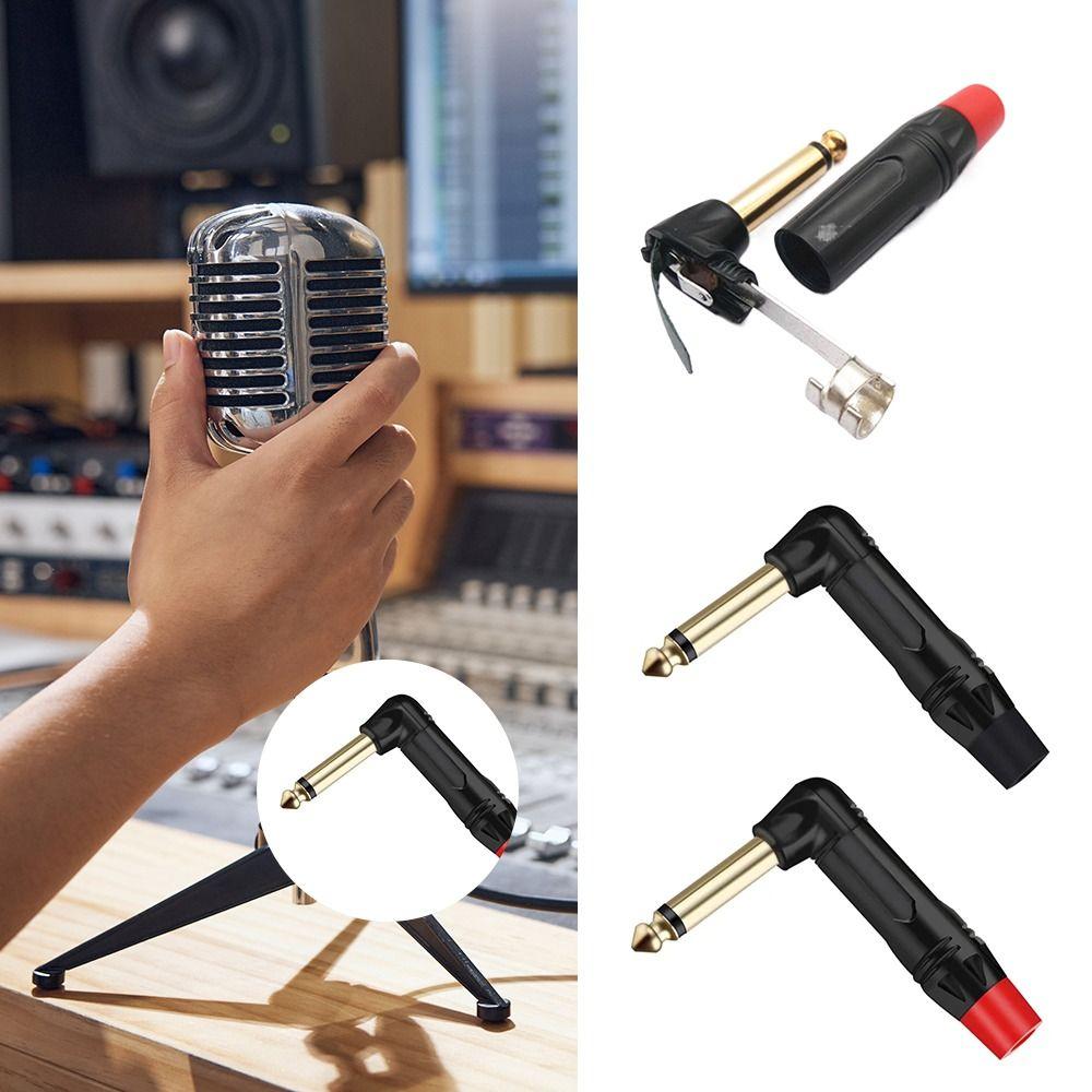 

Elbow Right Angle Jack 6.35MM Jack Microphone Connector Audio Connector 1/4 Inch Plug