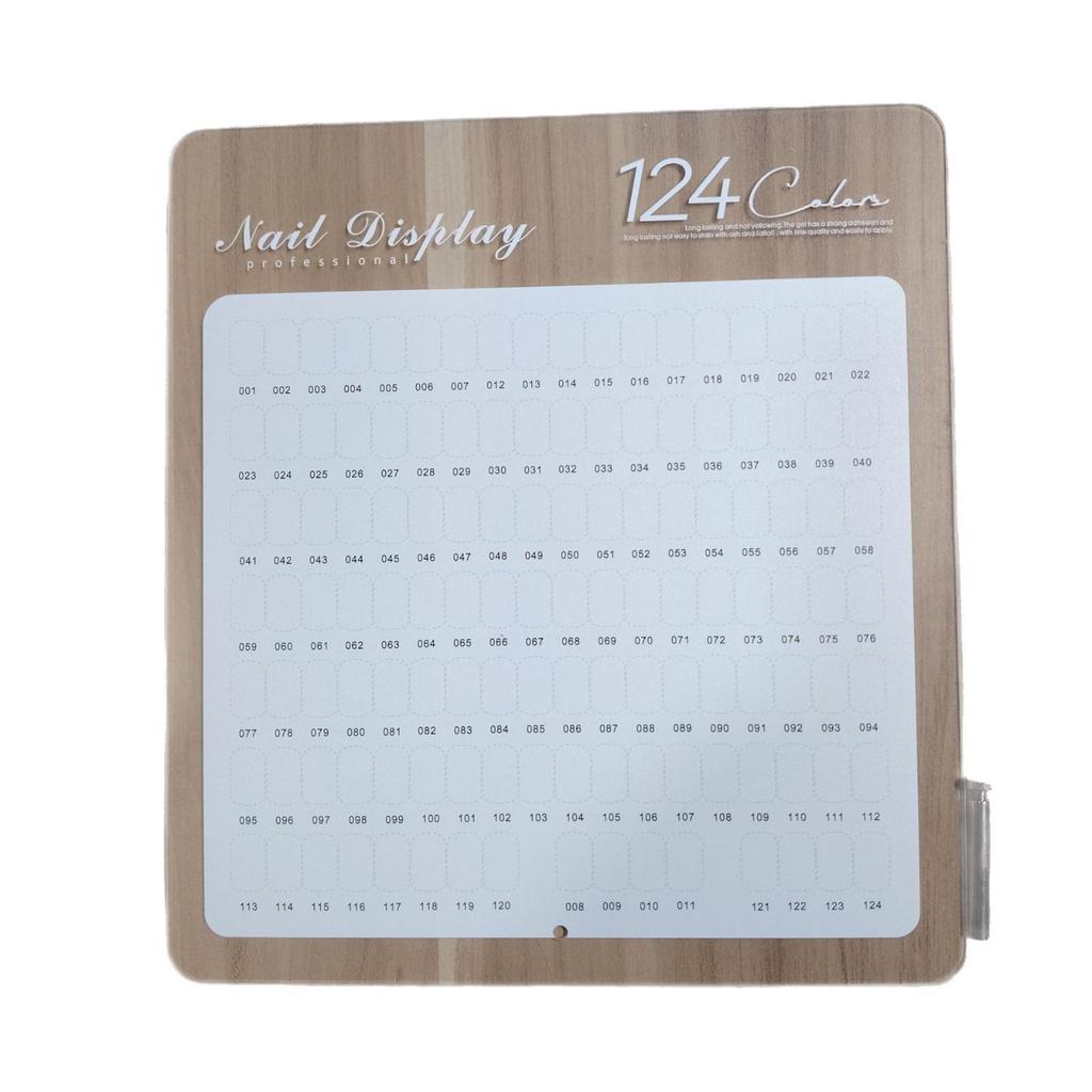 Japanese Nail Art Display Board: Three-Color Gel Polish Chart Book & Stand