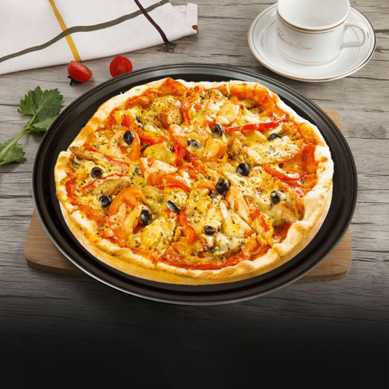 9/10/11/12 Inch Baking Pizza Pan with Holes Carbon Steel Nonstick Kitchen Cooking Tools Pancake Oven Accessories